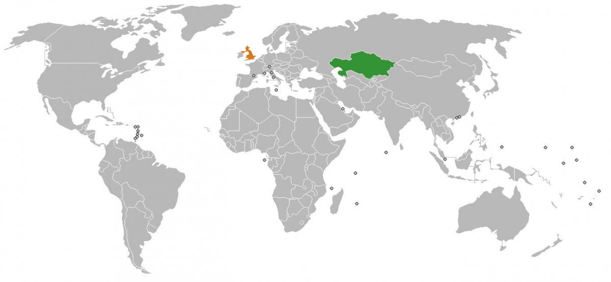 Kazakstan sijainti maailman kartalla