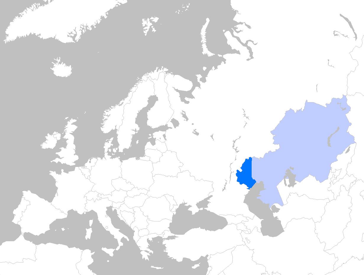 Kazakstan eurooppa kartta - Kartta Kazakstanin europe (Keski-Aasia - Aasia)