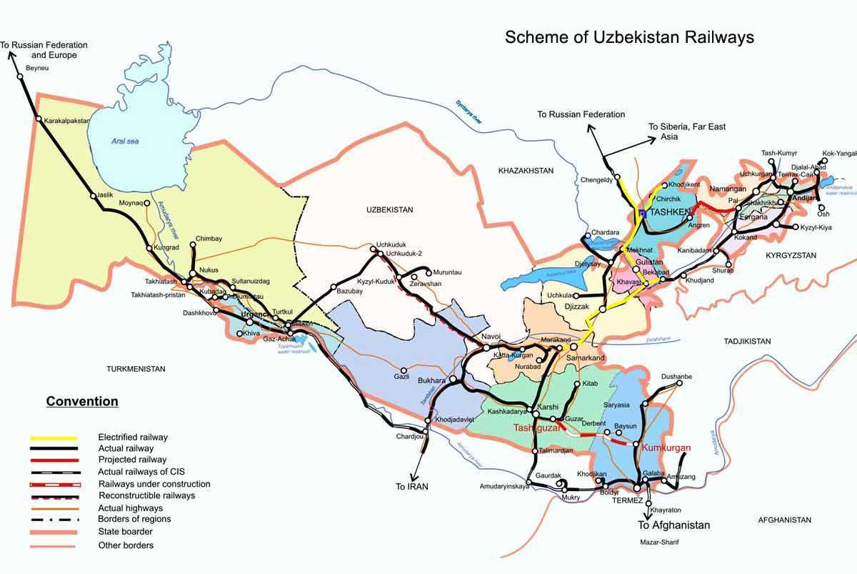 Kazakstan juna kartta