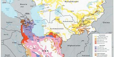 Kartta Kazakstanin uskonto
